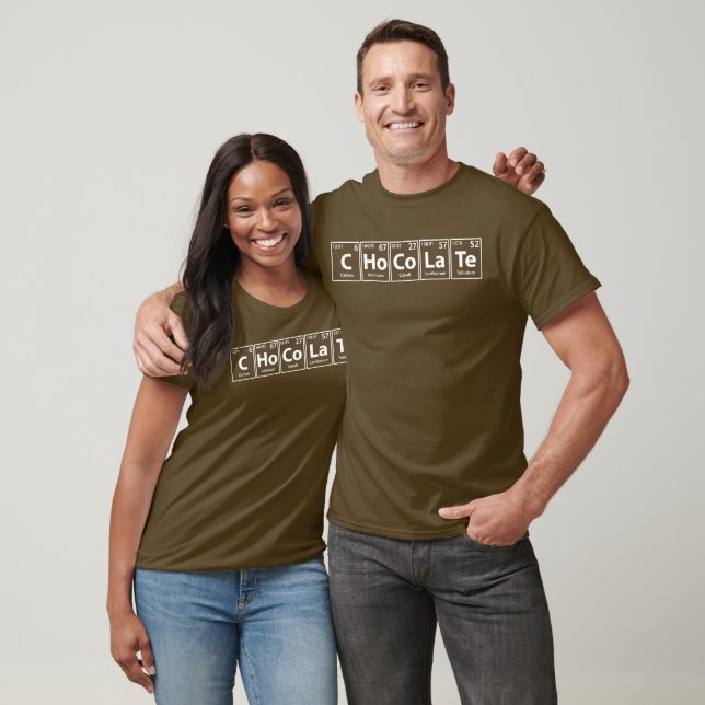 T-shirt Eléments de chocolat (C-Ho-Co-La-Te) (Unisexe)