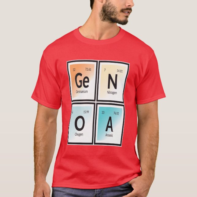 T-shirt Éléments de Gênes Ville drôle (Devant)