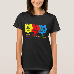T-shirt Éléments de l'autisme Tableau périodique Sensibili
