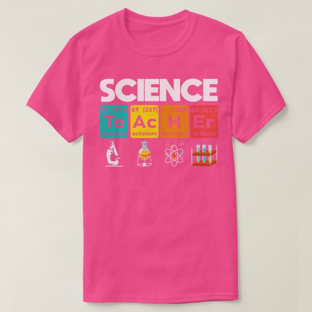 T-shirt Éléments de l'enseignant scientifique (Design devant)