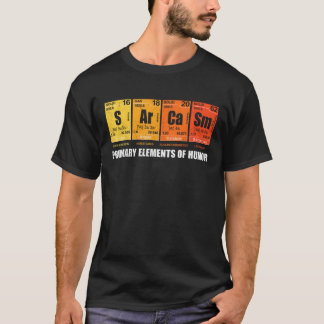 T-shirt Éléments De Sarcasme De L'Humour Tableau Périodiqu