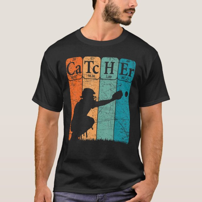 T-shirt Éléments de table de base-ball périodique Nerd de  (Devant)