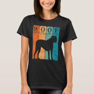 T-shirt Éléments de tableau périodique de chien Boxer amat