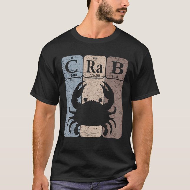 T-shirt Éléments de tableau périodique de crabe Fruits de  (Devant)