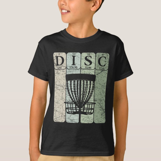T-shirt Éléments de tableau périodique de golf sur disque  (Devant)