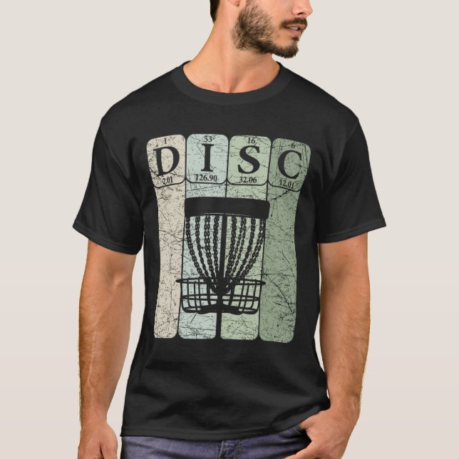 T-shirt Éléments de tableau périodique de golf sur disque  (Devant)