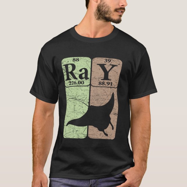 T-shirt Éléments de tableau périodique de raie manta paste (Devant)