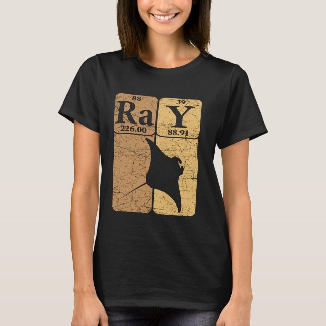 T-shirt Éléments de tableau périodique de raie manta paste (Devant)