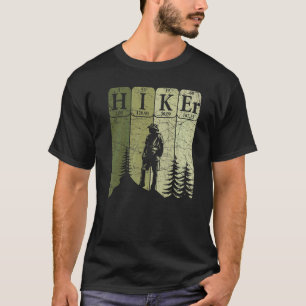 T-shirt Éléments de tableau périodique de randonneur Nerd