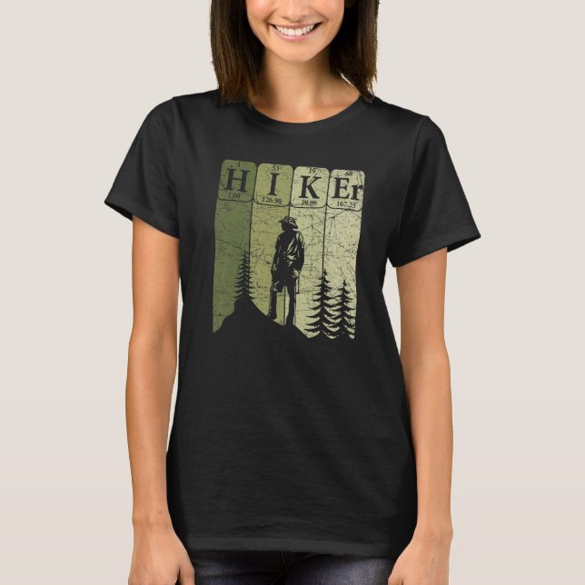 T-shirt Éléments de tableau périodique de randonneur pour  (Devant)