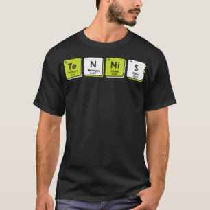 T-shirt Éléments de tableau périodique de tennis Sport Drô