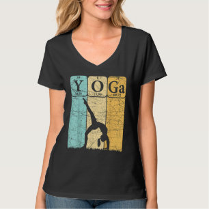 T-shirt Éléments de tableau périodique de yoga méditation