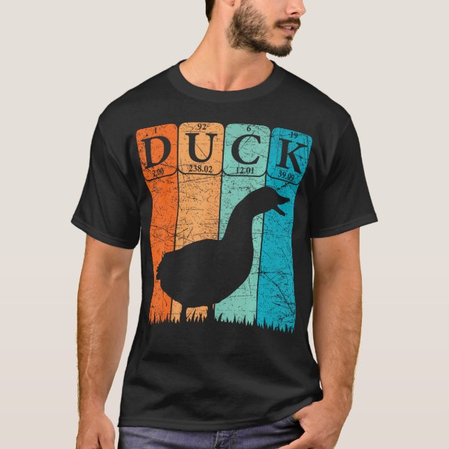 T-shirt Éléments de tableau périodique du canard Fermier d (Devant)