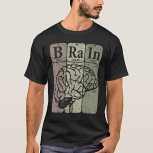 T-shirt Éléments de tableau périodique du cerveau Neurolog