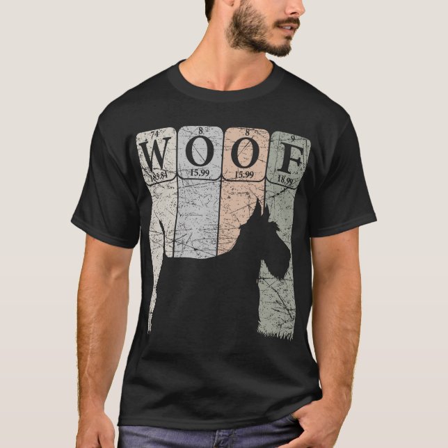 T-shirt Éléments de tableau périodique du chien Terrier Éc (Devant)