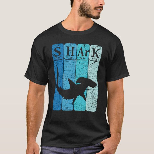 T-shirt Éléments de tableau périodique du requin marteau S (Devant)