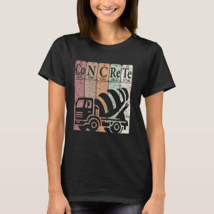 T-shirt Éléments de tableau périodique en béton travaux de