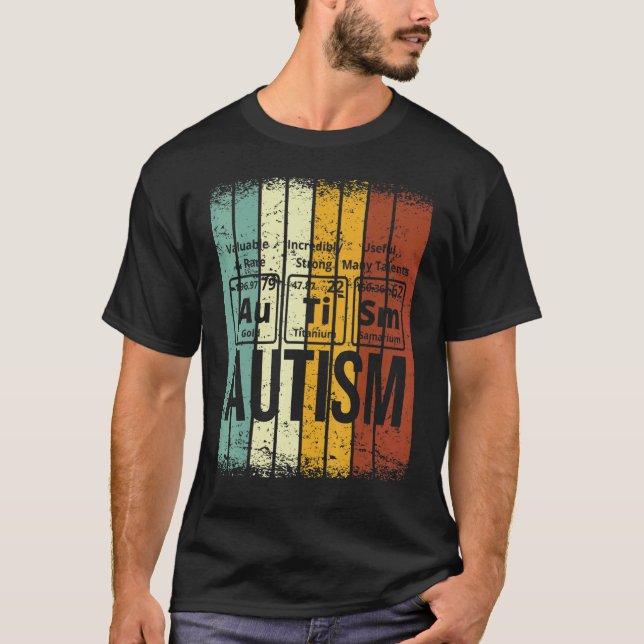 T-shirt Éléments de tableau périodique orthographe de l'au (Devant)