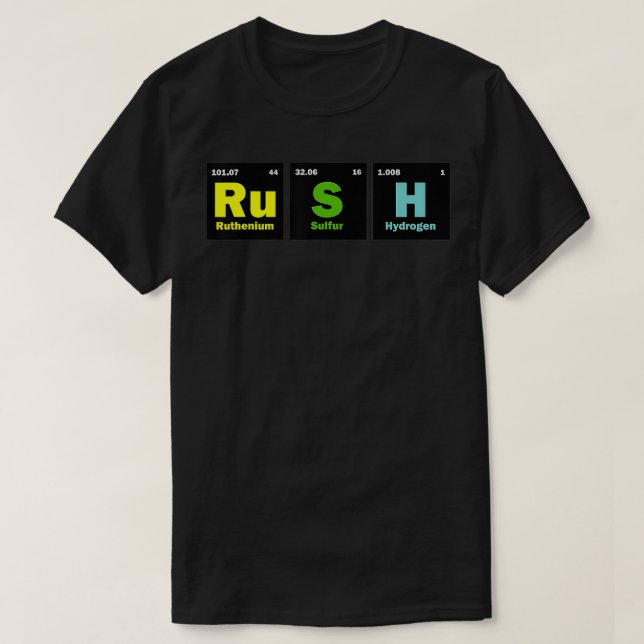T-shirt Eléments de tableau périodique Rush (RuSH) 2 (Design devant)