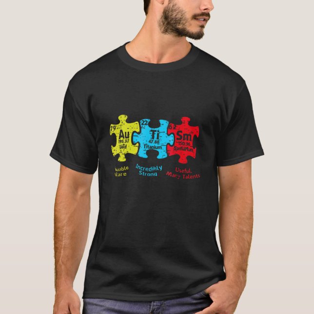 T-shirt Éléments du mois de la sensibilisation autistique  (Devant)
