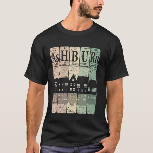 T-shirt Éléments du tableau périodique d'Ashburn Ashburn V (Devant)