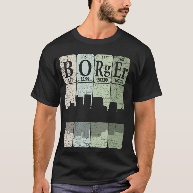 T-shirt Éléments du tableau périodique de Borger Borger Te (Devant)