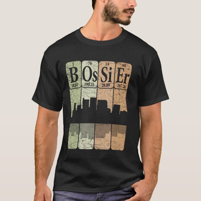 T-shirt Éléments du tableau périodique de Bossier Bossier  (Devant)