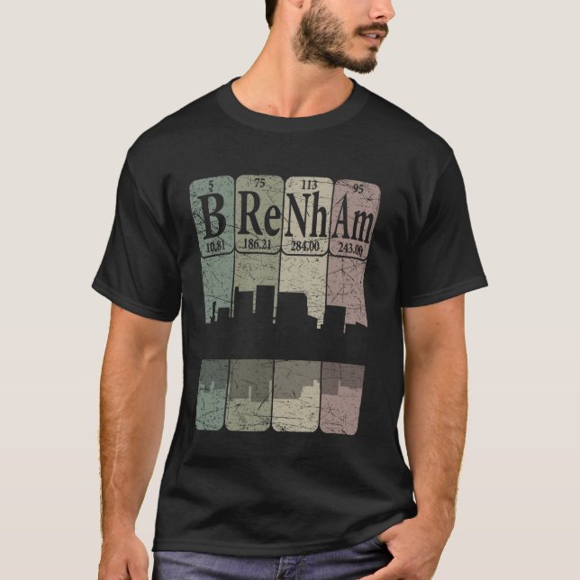 T-shirt Éléments du tableau périodique de Brenham Brenham  (Devant)