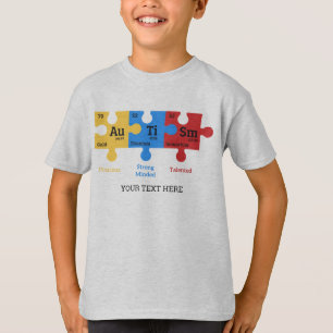 T-shirt Éléments du tableau périodique de l'autisme