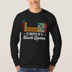 T-shirt Éléments d'une Reine Noire Tableau Périodique Des