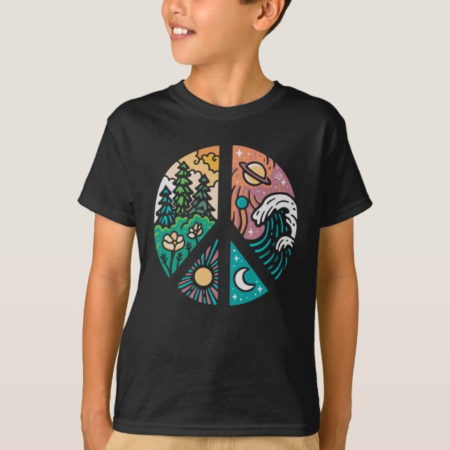 T-shirt Éléments Paisibles : Nature & Cosmos (Devant)