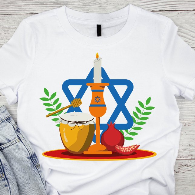 T-shirt Éléments traditionnels de Kippour Yom (Créateur téléchargé)