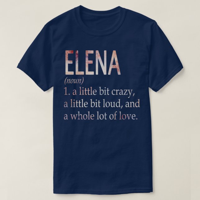 T-shirt Elena Fille Nom Définition (Design devant)