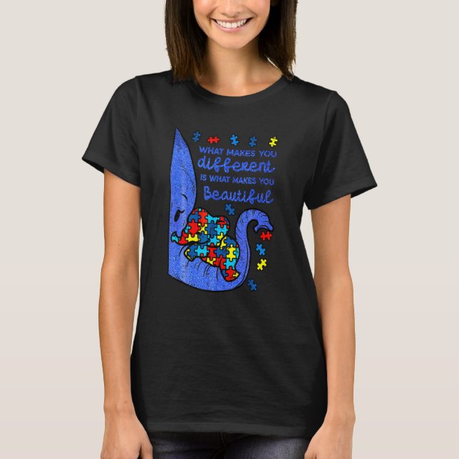 T-shirt Éléph Ant Qu'est-ce Qui Vous Rend Différent Sensib (Devant)