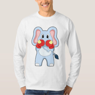 T-shirt Eléphant à la boxe avec gants de boxe