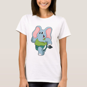 T-shirt Eléphant à la course