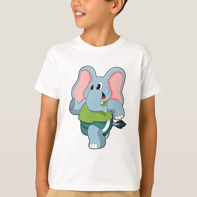 T-shirt Eléphant à la course (Devant)