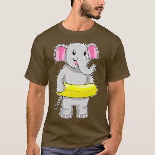 T-shirt Eléphant à nager avec Lifebuoy 2