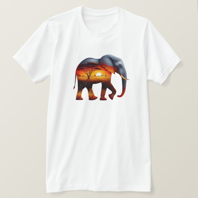 T-shirt éléphant africain (Design devant)