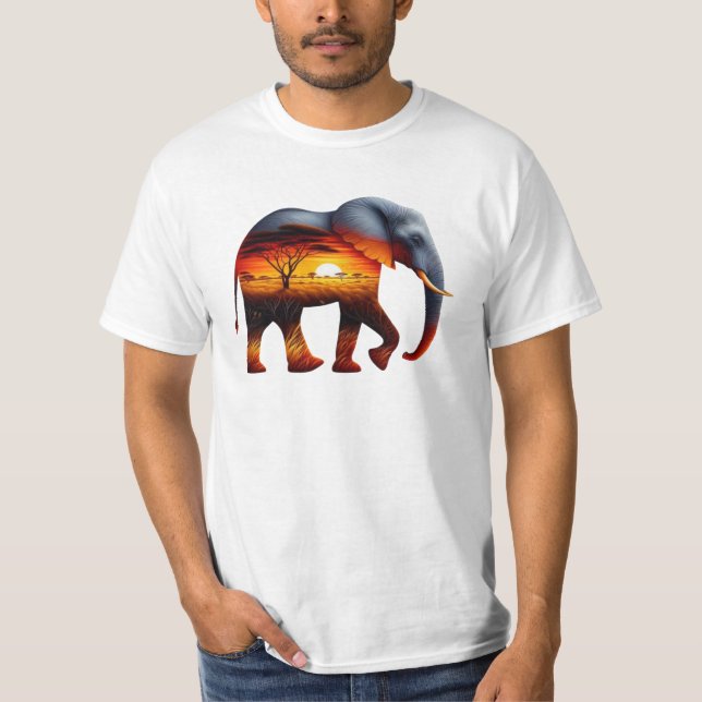 T-shirt éléphant africain (Devant)