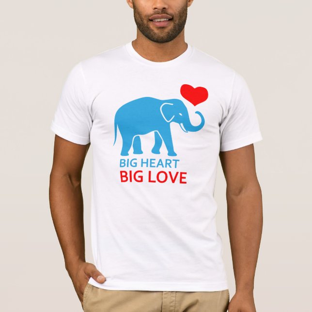 T-shirt Eléphant amoureux (Devant)