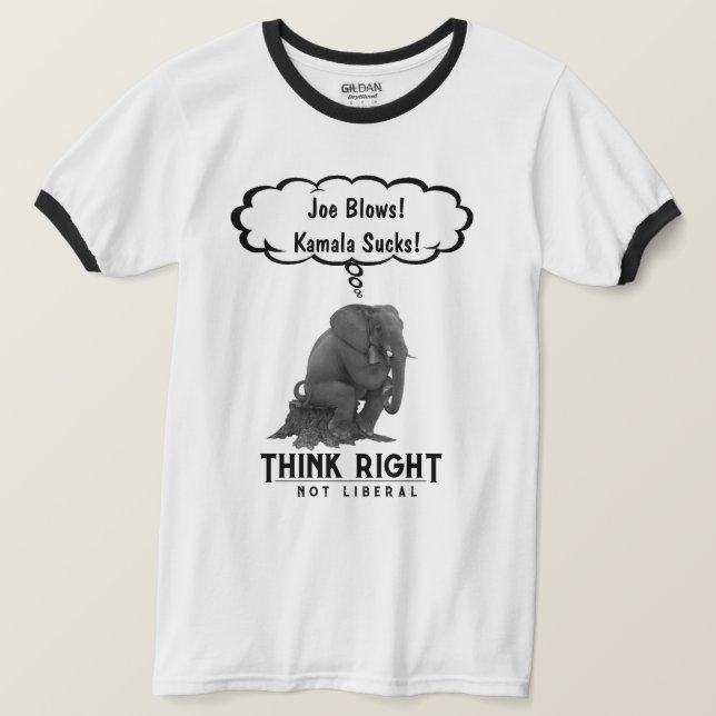 T-shirt éléphant anti-biden républicain (Design devant)