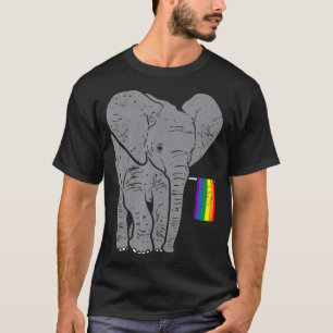 T-shirt Elephant Arc-en-ciel Drapeau Gay pride mignon LGBT