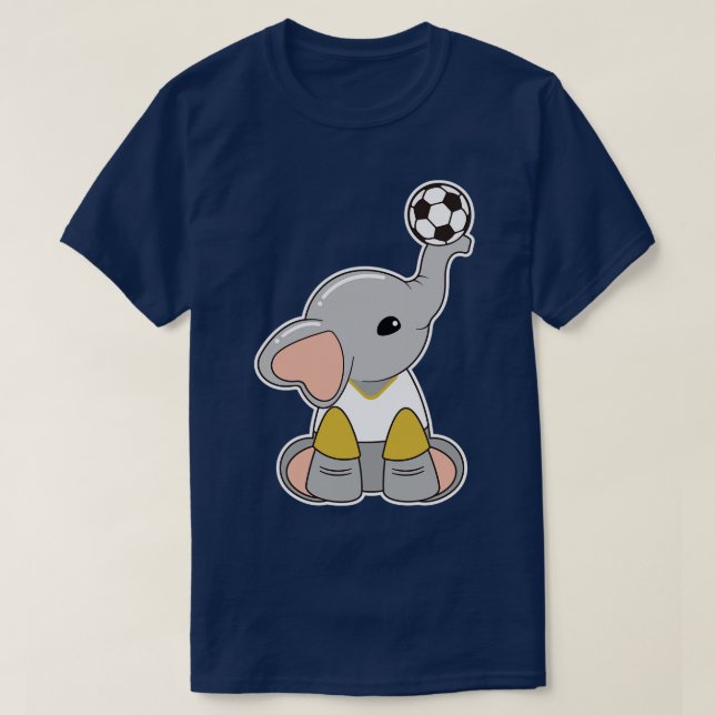 T-shirt Elephant as player with ball 4 (Design devant)