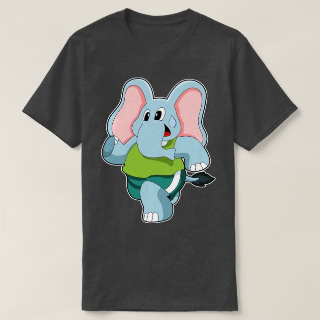 T-shirt Elephant at Running (Design devant)