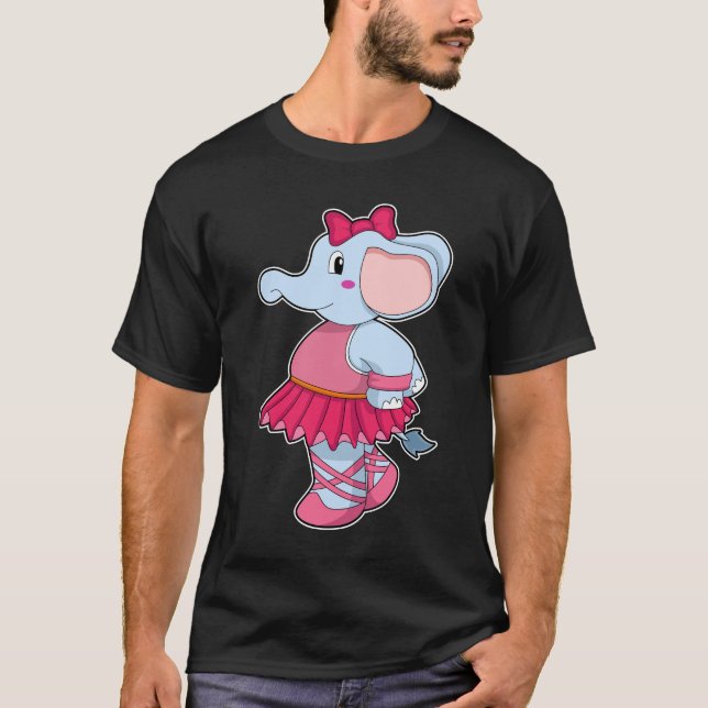T-shirt Eléphant au Ballet avec jupe (Devant)