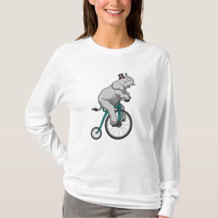 T-shirt Eléphant au cirque avec vélo