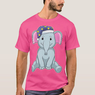 T-shirt Eléphant au coucher avec casquette de nuit
