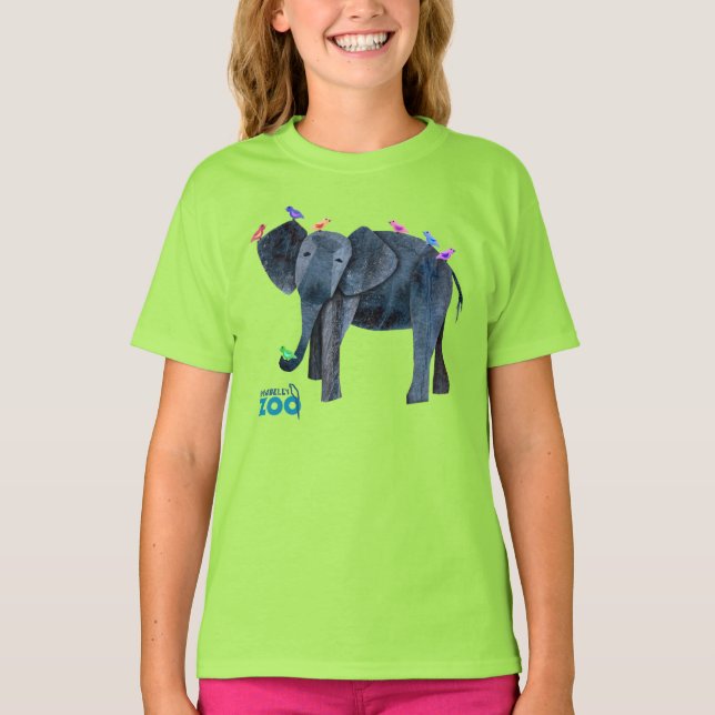 T-shirt éléphant au zoo de Mabell pour les enfants (Devant)