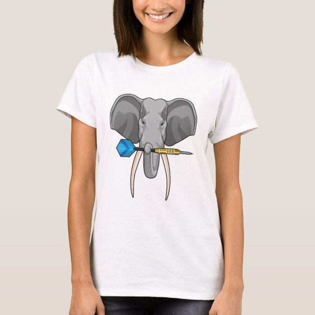 T-shirt Eléphant aux fléchettes avec fléchette (Devant)